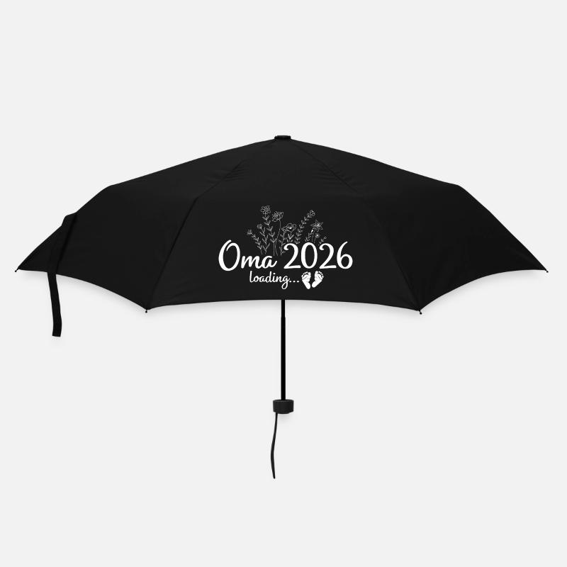 Werdende Oma 2026 - Schwangerschaft ankündigen - Regenschirm (klein) - Schwarz