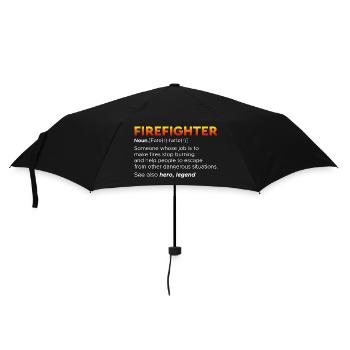 Pompiers - Parapluie standard - noir - Devant