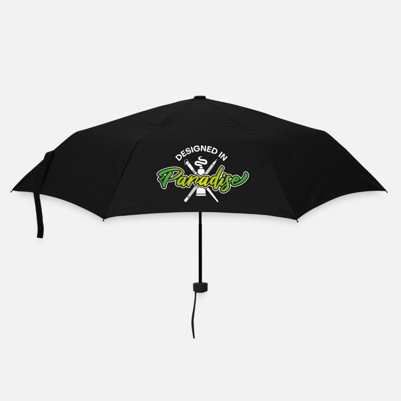 Designed in Paradise - Regenschirm (klein) - Schwarz