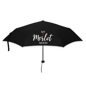 My Merlot Mood Wine Saying for Connoisseurs - Umbrella (small) - black - Front