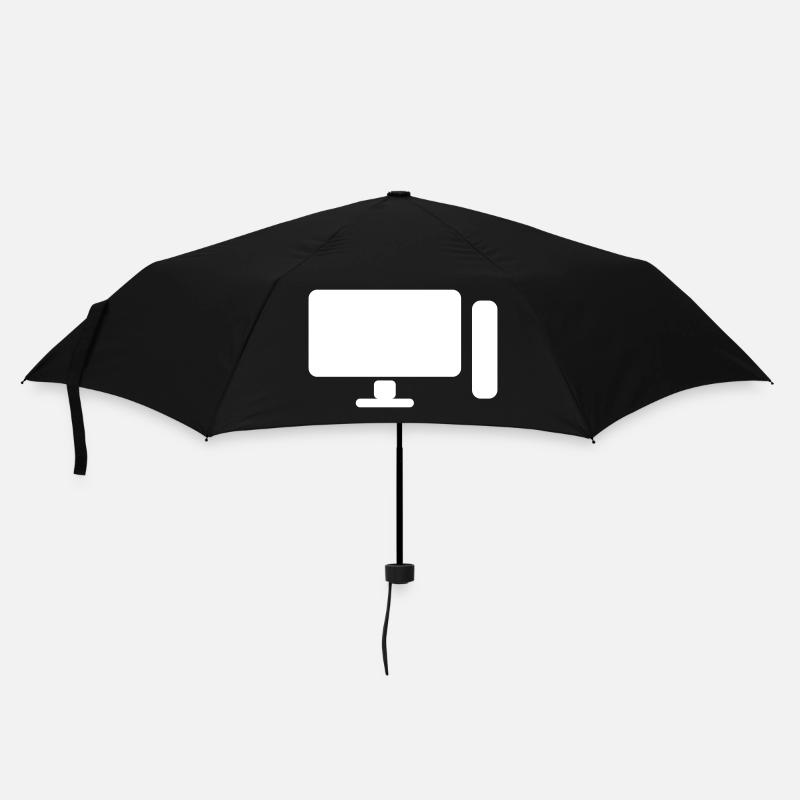 Icône minimaliste de configuration PC – Gamer Design - Parapluie standard - noir