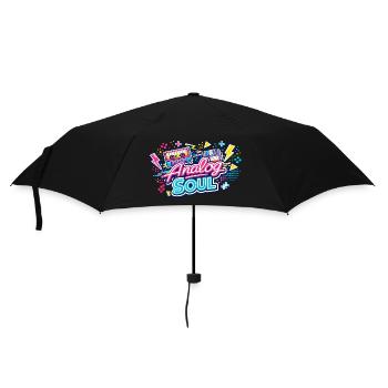 Analog Soul Neon Retro - Regenschirm (klein) - Schwarz - Vorne
