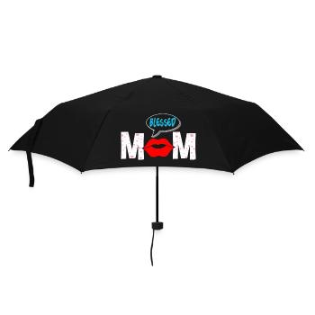 T-shirt esthétique Proud Mom Lips - Parapluie standard - noir - Devant