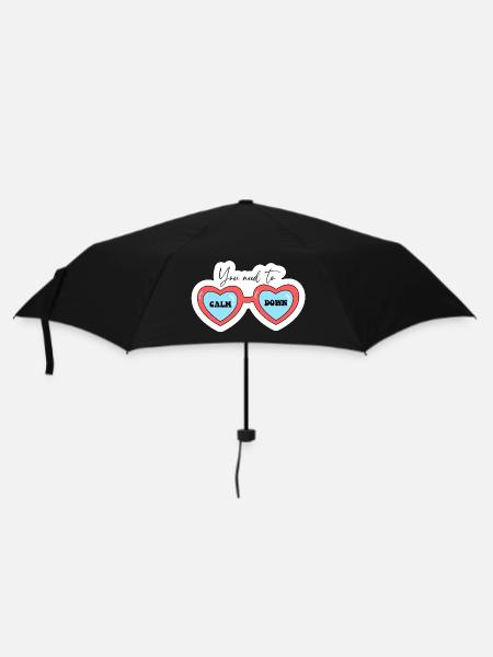 Tu dois te calmer Lunettes de cœur - Parapluie standard - noir