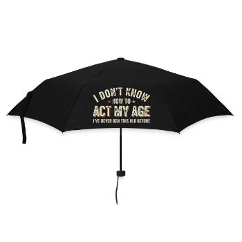 Humor Birthday Youth Eternal Retro - Umbrella (small) - black - Front