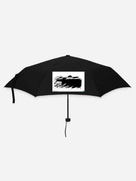 Black abstract blob with lines - Umbrella (small) - black