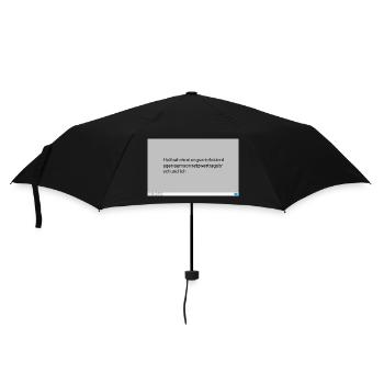 Kryptische Textmuster Grau Neon - Regenschirm (klein) - Schwarz - Vorne