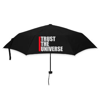 Trust The Universe Spiritual Universe Quote Logo - Umbrella (small) - black - Front