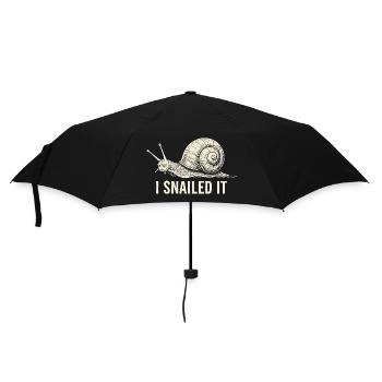 I Snailed It Cartoon Snail Tee - Umbrella (small) - black - Front