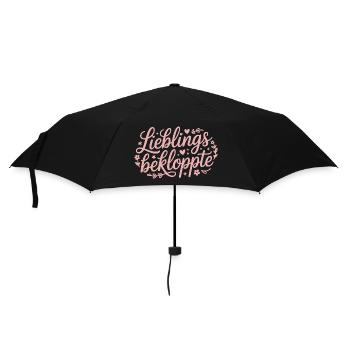 Bekloppte Freundin Geschenk  - Regenschirm (klein) - Schwarz - Vorne