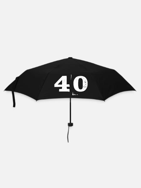 40 Geburtstag runder Geburtstag - Regenschirm (klein) - Schwarz