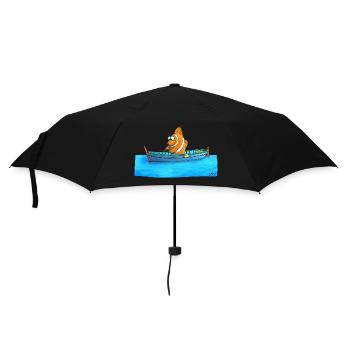Poisson clown drôle - Parapluie standard - noir - Devant