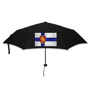 Drapeau de la Finlande Lion - Parapluie standard - noir - Devant