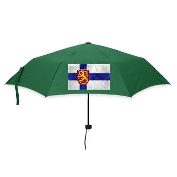 Drapeau de la Finlande Lion - Parapluie standard - vert bouteille - Devant