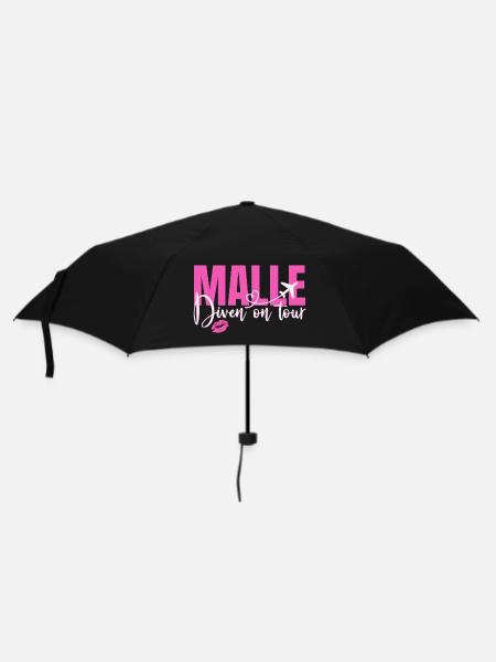 Mallorca Sprüche Malle Diven On Tour Urlaub Party - Regenschirm (klein) - Schwarz