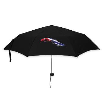 Cuba flag in the Cuba map - Umbrella (small) - black - Front