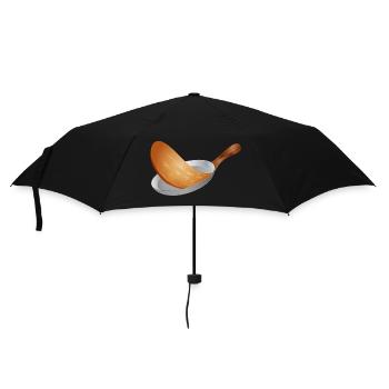 turn golden brown pancakes in the pan - Umbrella (small) - black - Front