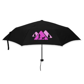 canicross laufen mit hund zughund hundetrainer - Regenschirm (klein) - Schwarz - Vorne