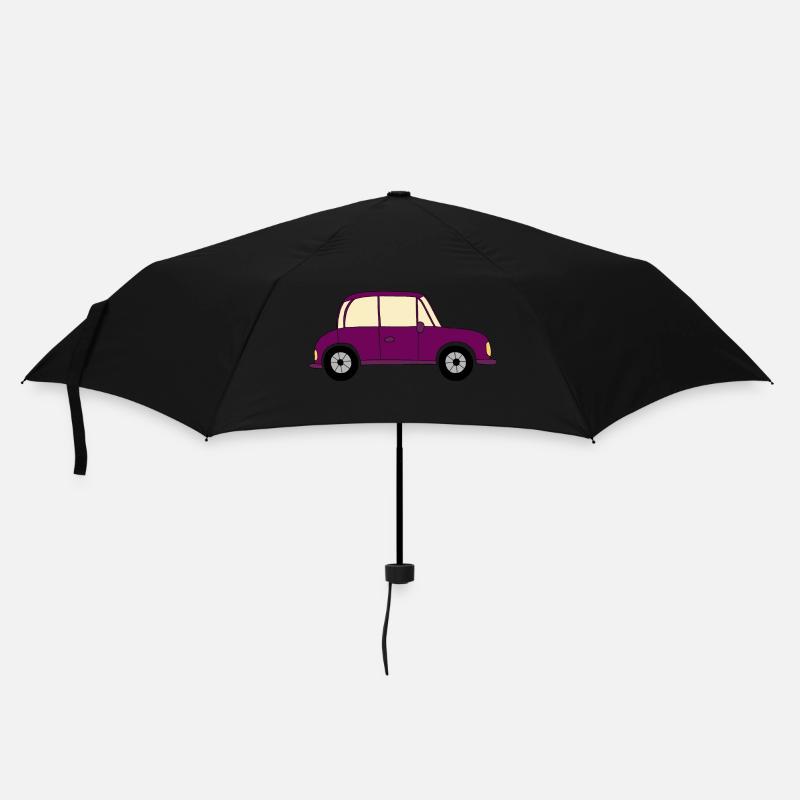 Auto in lila - Regenschirm (klein) - Schwarz