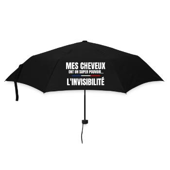 homme humour, cheveux, super pouvoir, chauve - Parapluie standard - noir - Devant