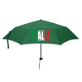 T-Shirt Italien Flagge Italien Italien Italie - Regenschirm (klein) - Flaschengrün - Vorne