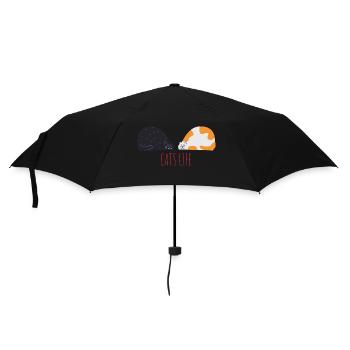 Vie des chats - Parapluie standard - noir - Devant