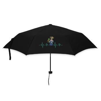 Skeleton Flowers Hobby Allotment Gardener Garden - Umbrella (small) - black - Front