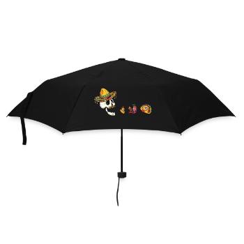 Lustig Essen Tacos Cinco De Mayo Jungen Kinder Frau - Regenschirm (klein) - Schwarz - Vorne