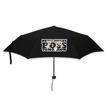 Nerd Today Bo$$ Tomorrow - Regenschirm (klein) - Schwarz - Vorne