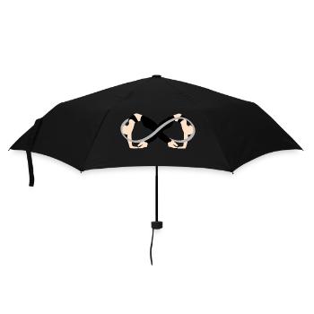 Unendlich - Regenschirm (klein) - Schwarz - Vorne