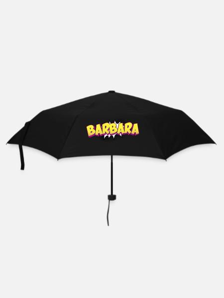Barbara benutzerdefinierter Name Comic-Stil Pop-Art, - Regenschirm (klein) - Schwarz