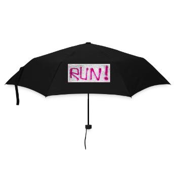Graffiti PINK text RUN - Umbrella (small) - black - Front