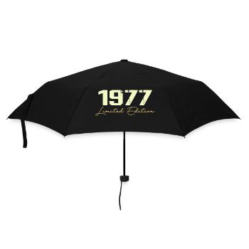 1977 Limited Edition - 1977 Birthday Gift - Umbrella (small) - black - Front
