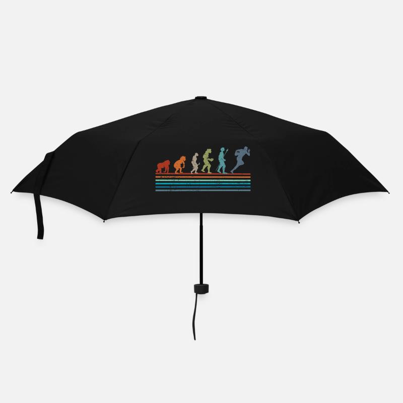 Vintage Rugby Retro Evolution - Regenschirm (klein) - Schwarz