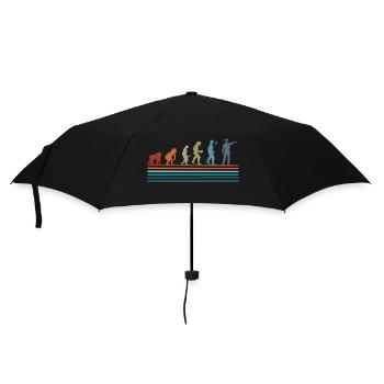 Vintage Detektiv Retro Evolution - Regenschirm (klein) - Schwarz - Vorne