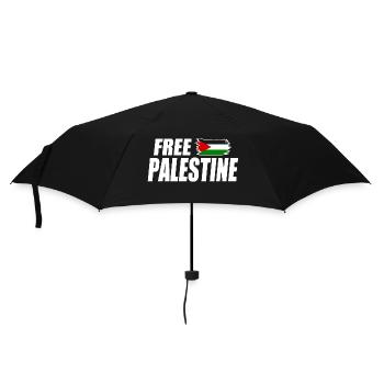 Free palestine - Regenschirm (klein) - Schwarz - Vorne