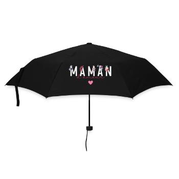 Maman d’amour fleurs- idée cadeau maman - Parapluie standard - noir - Devant