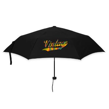 Vintage-Retro-Geschenkidee - Regenschirm (klein) - Schwarz - Vorne