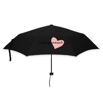 Lieblingsmensch Valentinstag Liebe Beziehung - Regenschirm (klein) - Schwarz - Vorne
