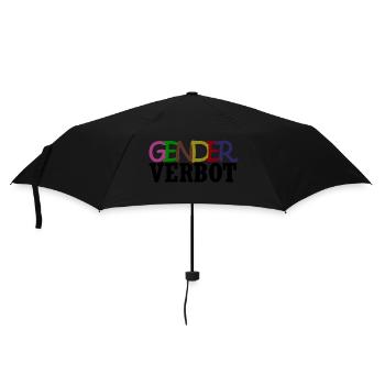 Genderverbot - Regenschirm (klein) - Schwarz - Vorne
