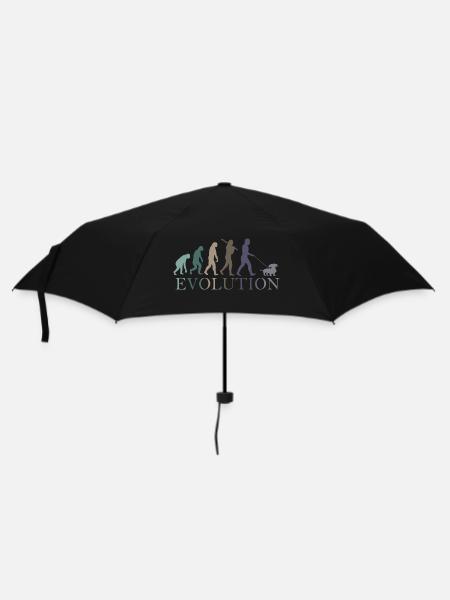 EVOLUTION OF THE RETRO DACHSHUND - Umbrella (small) - black