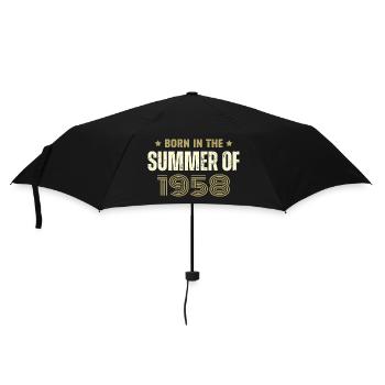 Jahrgang 1958 Jahrgang 1958 Geburtstagsgeschenk - Regenschirm (klein) - Schwarz - Vorne