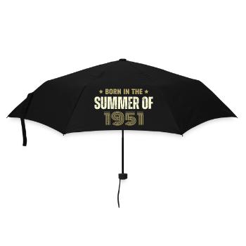 Jahrgang 1951 Jahrgang 1951 Geburtstagsgeschenk - Regenschirm (klein) - Schwarz - Vorne