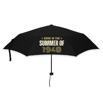 Jahrgang 1948 Jahrgang 1948 Geburtstagsgeschenk - Regenschirm (klein) - Schwarz - Vorne