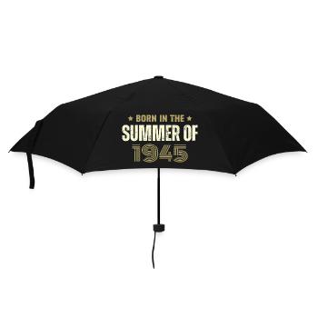 Jahrgang 1945 Jahrgang 1945 Geburtstagsgeschenk - Regenschirm (klein) - Schwarz - Vorne