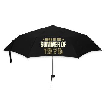 Jahrgang 1976 Jahrgang 1976 Geburtstagsgeschenk - Regenschirm (klein) - Schwarz - Vorne