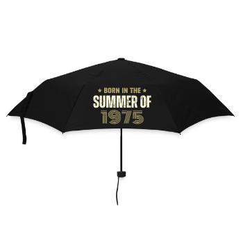 Jahrgang 1975 Jahrgang 1975 Geburtstagsgeschenk - Regenschirm (klein) - Schwarz - Vorne