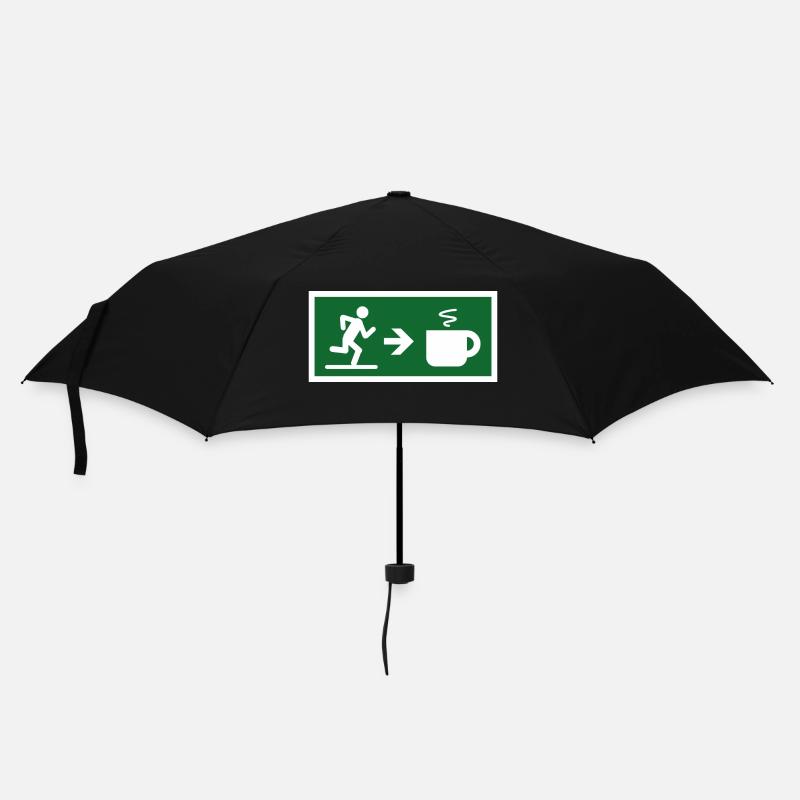 Ausgang zu Kaffee, Tee, Kakao, Schokolade - Regenschirm (klein) - Schwarz