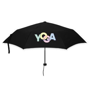 YOGA is my life - Regenschirm (klein) - Schwarz - Vorne
