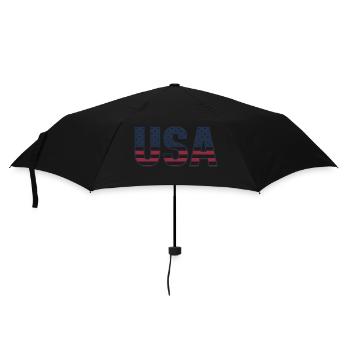 USA T-Shirt - American Flag Letters - Umbrella (small) - black - Front